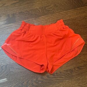 Lululemon Athletica Bright Orange Athletic Shorts